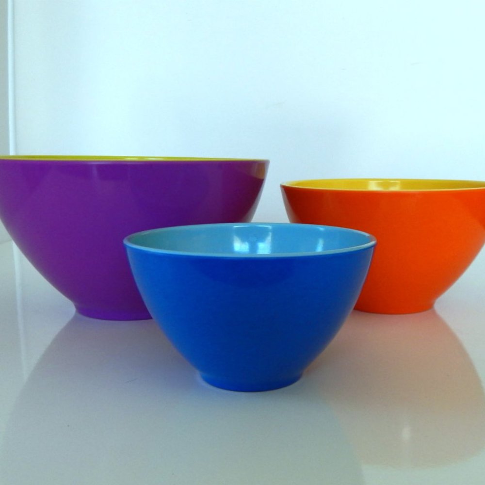 3 Piece Nesting Melamine Mixing Bowl Set
